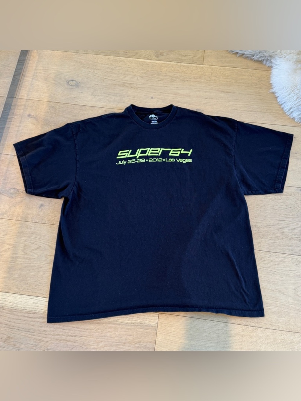 adidas Black Tee with Neon Yellow-Green Logo